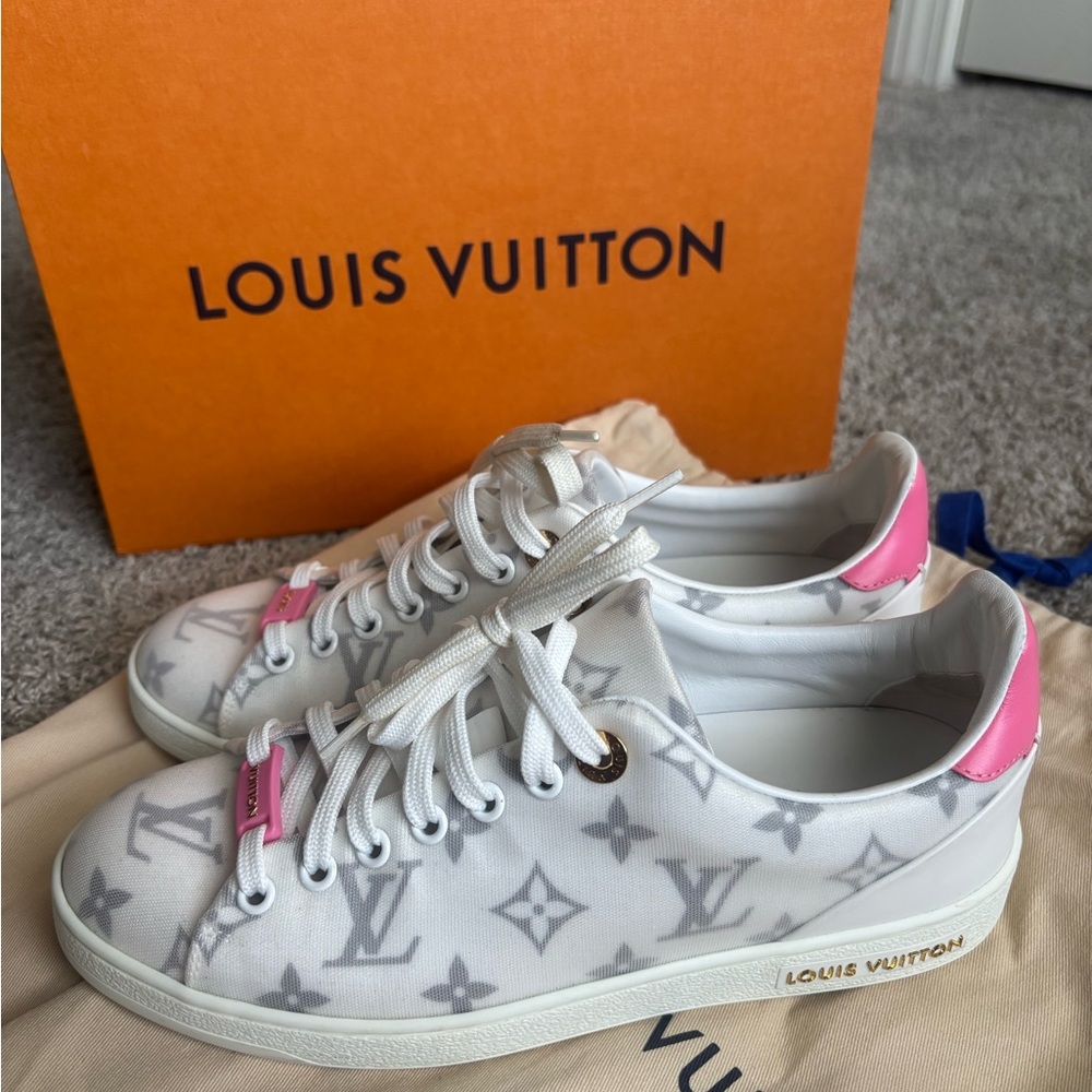 Louis Vuitton White and Pink Women's Sneakers